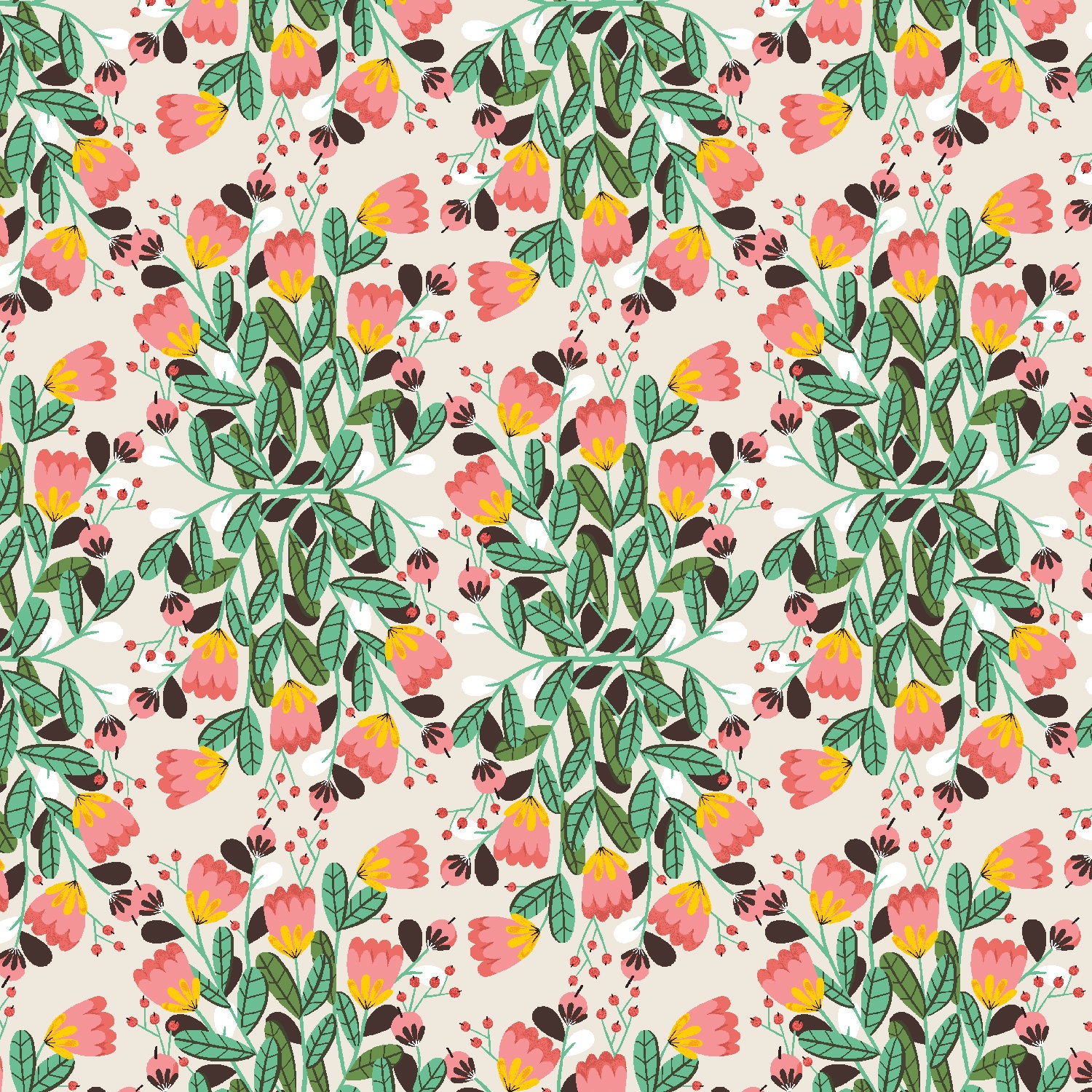 RJR Fabrics - AS101-RA2 Loli's Garden - Magnolia - Right as Rain Fabric ...