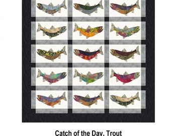 Catch of the Day - Trout Quilt Pattern- From Fat Cat Patterns By Rodenmayer, Sindy
