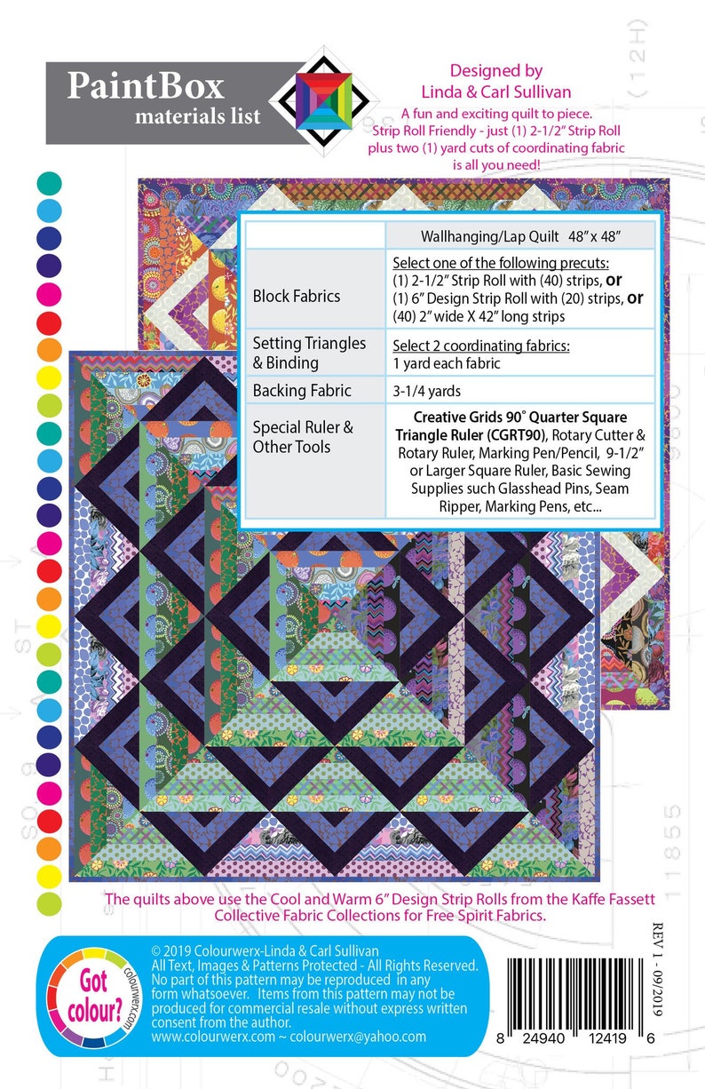 Paint Box Quilt Pattern by Colourwerx image 3