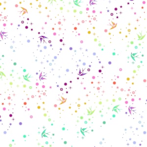Tula Pink - Fairy Dust - PWTP133.WHITE - RAINBOW!