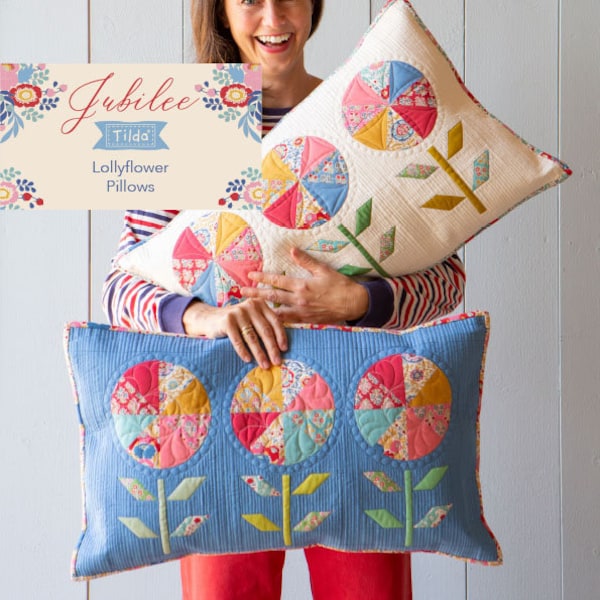 Lollyflower Pillow Kits - Tilda Jubilee - Fabric Bundles and/or Printed Pattern