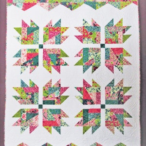 Scrap Crazy Bear Paw Quilt Pattern/Ruler Options - From Cut Loose Press - Select your choice from menu!