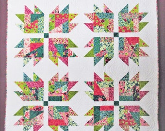 Scrap Crazy Bear Paw Quilt Pattern/Ruler Options - From Cut Loose Press - Select your choice from menu!