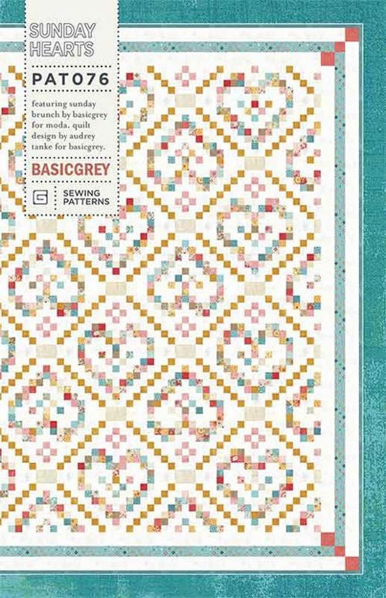 Sunday Hearts Quilt Pattern and Kit Option - by Basic Grey - Moda ...
