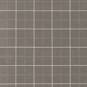 May include: A grey sheet of paper with a grid pattern. The grid is made up of white lines and dotted lines.