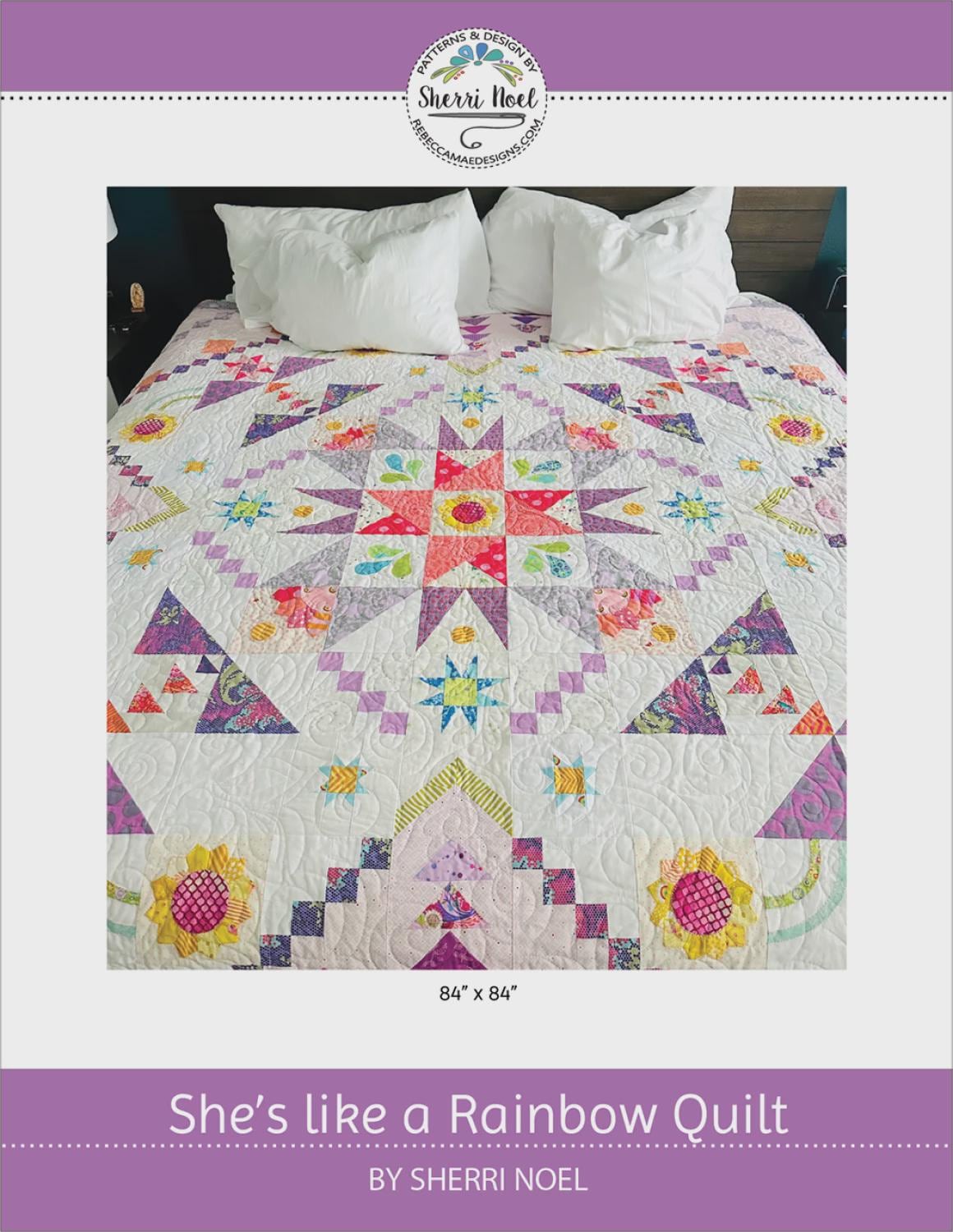 She's Like a Rainbow Block of the Month Quilt Pattern by Sherri Noel - Etsy
