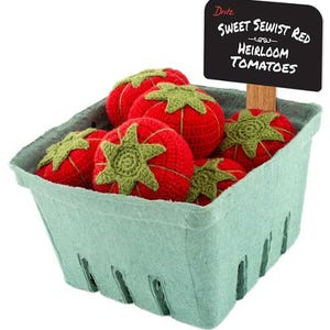 DRITZ - Sweet Sewist Heirloom Tomato (1 pc)  or WHOLE Basket with Sign!  The CUTEST pattern weights!