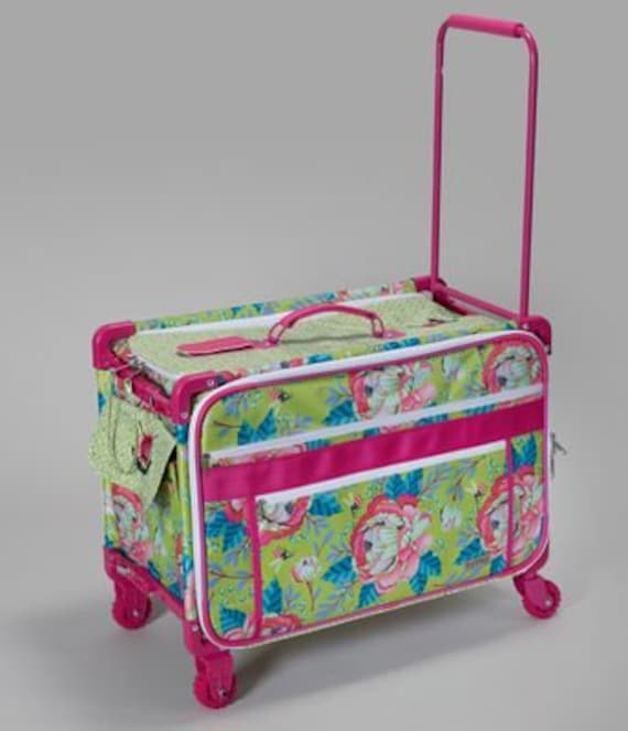 Noteligou Pink Rose Sewing Machine Carry Bag – Portable Tote With Pockets, Fits Machines Up To 17"x8"x12" - View #4