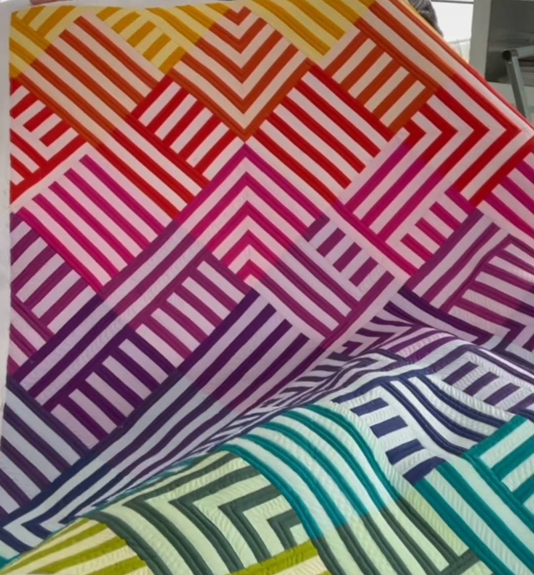 Interwoven Quilt Pattern From Lo & Behold Stitchery By Lloyd, Brittany -Tula Solids Quilt Kit Option