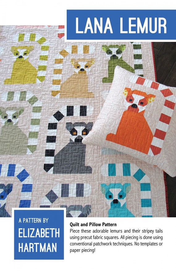 fun modern pieced Llamas quilt PATTERN Lloyd /& Lola Elizabeth Hartman