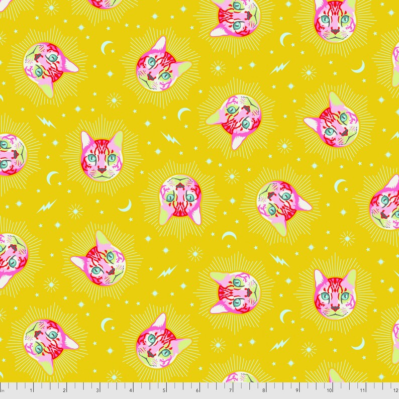 Tula Pink Cheshire Wonder Curiouser and Curiouser PWTP164.WONDER image 1