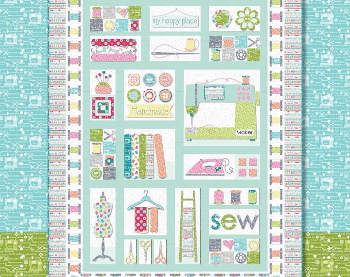 My Happy Place Quilt Kit by Lori Holt Featuring Stitch Etsy