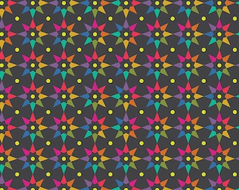 Alison Glass - Andover Fabrics - Art Theory - Rainbow Star - Night - A-9703-C
