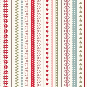 Lewis & Irene - C86.1 - Festive stripes on cream