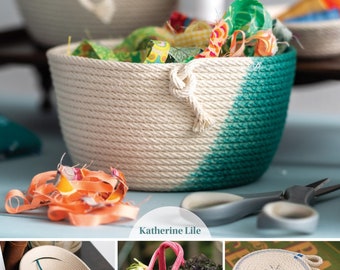Zigzag Rope Sewing Projects - 16 Home Accessories to make with a simple stitch - By Katherine Lile
