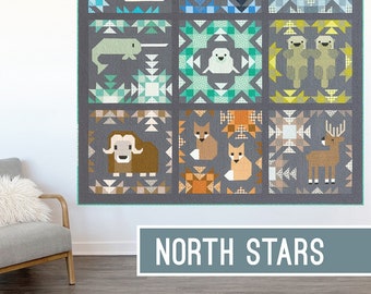 North Stars Quilt Pattern by Elizabeth Hartman