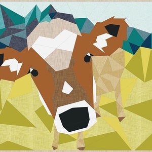 Cow Abstractions Quilt Pattern or Quilt Kit by Violet Craft