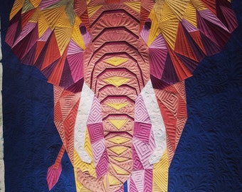 Elephant Abstractions Quilt KIT or Pattern by Violet Craft