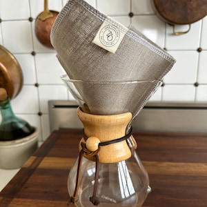 Filtro per caffè riutilizzabile in lino naturale per macchine da caffè versate