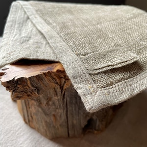 Paño de lino para lavar la cara: toalla exfoliante de maquillaje de dos capas