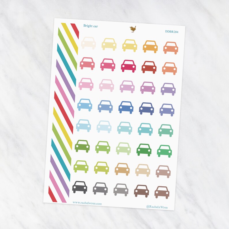 gold foil stickers travel to work stickers rainbow stickers road trip planner stickers Rainbow car stickers car planner stickers