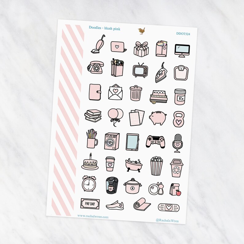 Paper Stickers, Labels & Tags Matching colour stickers pink stickers ...
