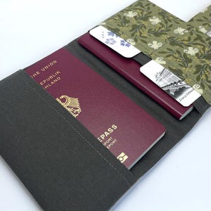 Reisepasshülle NATUR Hülle für Ausweise und Pässe genäht Reiseetui Organizer