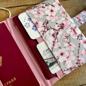 Reisepasshülle KIRSCHBLÜTE Ausweishülle Passhülle Reiseetui