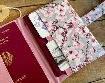 Passport cover CHERRY BLOSSOM ID card holder Passport cover Travel case