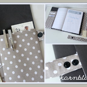 Kalenderhülle GREY DOTS Organizer für Kalender A5 Buchhülle Taschenorganizer Grau Punkte Bild 6