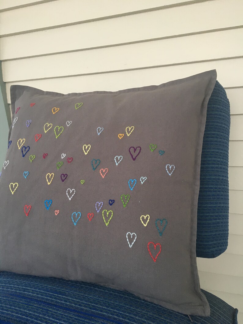 Hand embroidered pillow case custom design  etsy Hand embroidered pillow case custom design  etsy