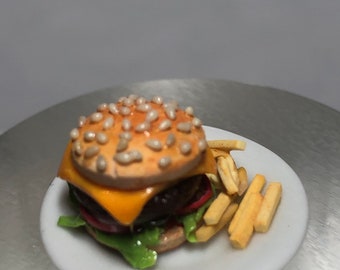 Miniature Cheese Burger with Fries