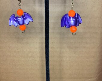 Bats and skulls handmade earrings