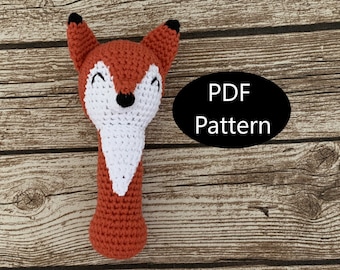 Crochet Fox Rattle PDF Pattern: Amigurumi Toy