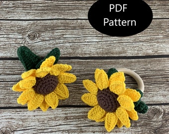 PDF Häkelanleitung, Sonnenblume, Rassel, Beißring, Amigurumi Anleitung