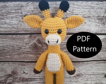 PDF Pattern, Crochet Giraffe, Amigurumi, Giraffe Plush Doll