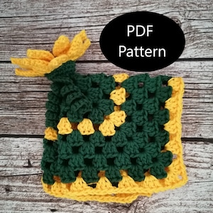 PDF Pattern, Crochet Sunflower, Lovey, Blanket, Comforter, Amigurumi Pattern image 1