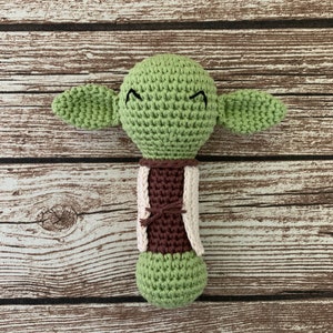 PDF Pattern, Crochet Yoda Inspired, Baby Rattle, Star Wars, Amigurumi Pattern, Baby Rattle image 3