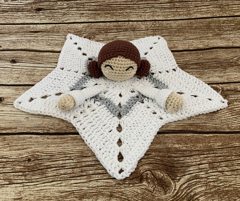 Patron PDF, Crochet Princesse Leia, Baby Lovey, Star Wars, Patron Amigurumi, Couverture de sécurité image 5