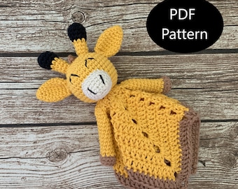 PDF Pattern, Crochet Giraffe, Baby Lovey, Amigurumi Pattern