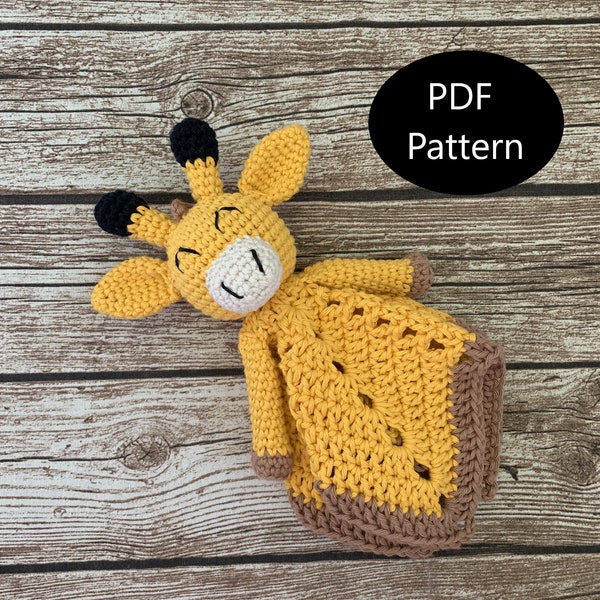 PDF Pattern, Crochet Giraffe, Baby Lovey, Amigurumi Pattern