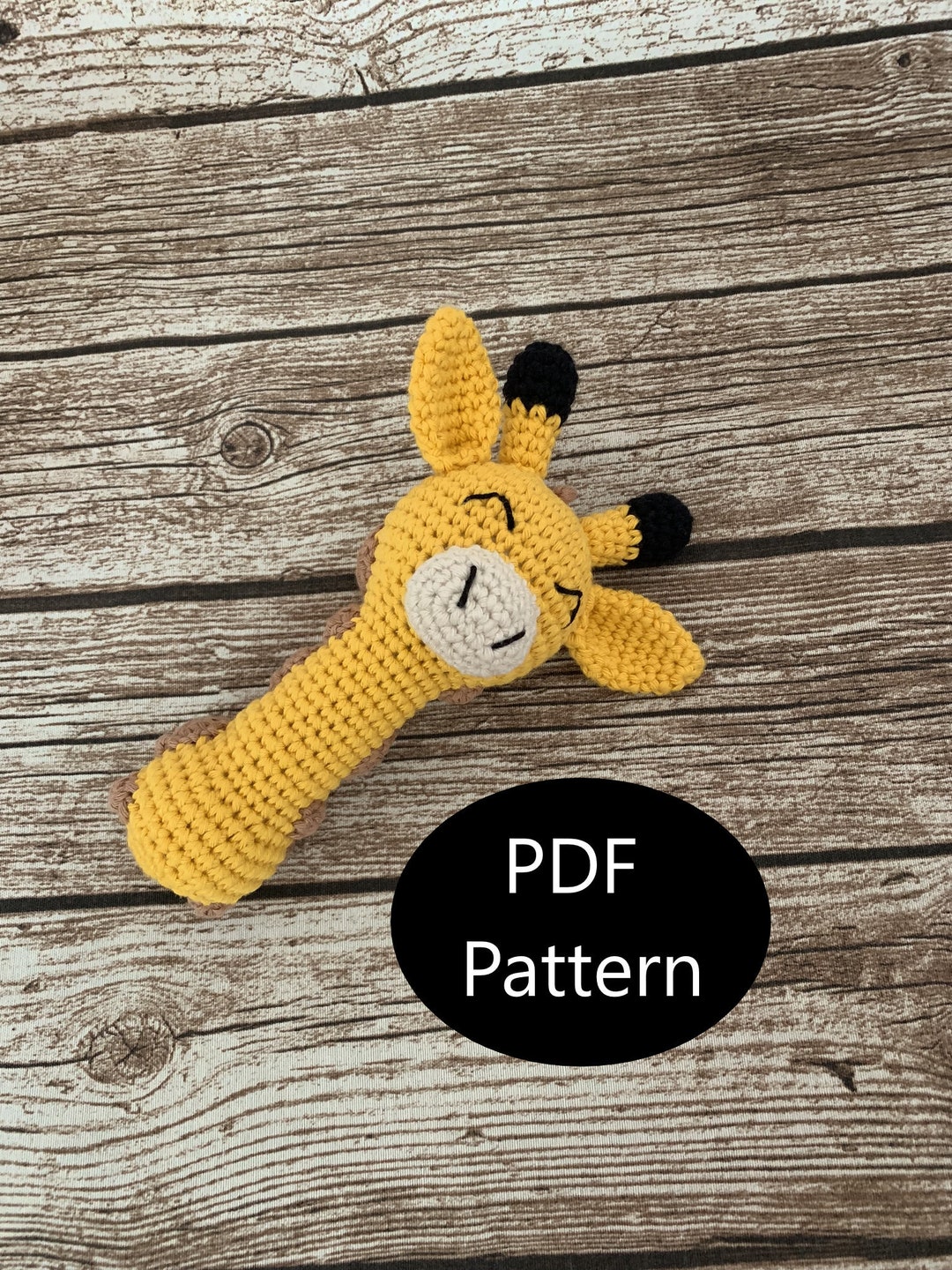 PDF Pattern, Crochet Giraffe, Baby Rattle, Amigurumi Pattern, Baby Rattle Etsy