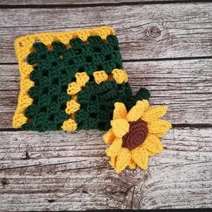 PDF Pattern, Crochet Sunflower, Lovey, Blanket, Comforter, Amigurumi Pattern image 6