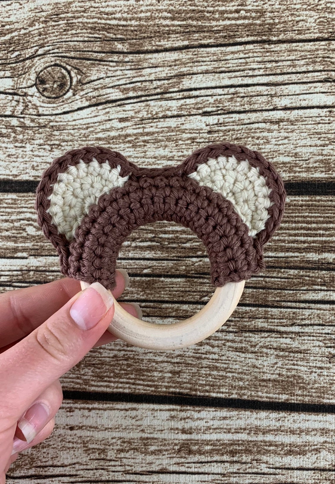 PDF Pattern Crochet Bear Ears Teething Ring Amigurumi Etsy