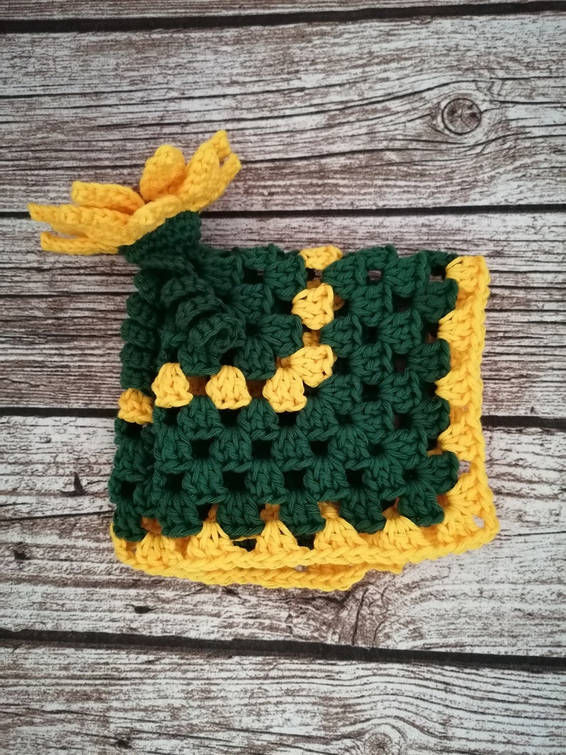 PDF Pattern, Crochet Sunflower, Lovey, Blanket, Comforter, Amigurumi Pattern image 7