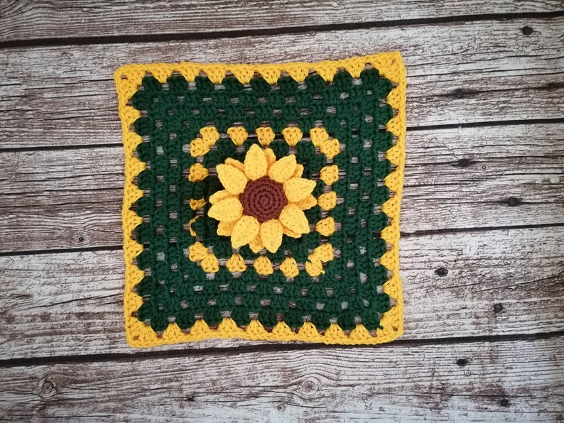 PDF Pattern, Crochet Sunflower, Lovey, Blanket, Comforter, Amigurumi Pattern image 3