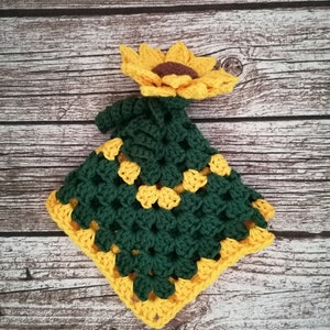 PDF Pattern, Crochet Sunflower, Lovey, Blanket, Comforter, Amigurumi Pattern image 5