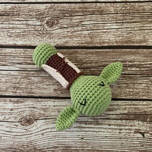 PDF Pattern, Crochet Yoda Inspired, Baby Rattle, Star Wars, Amigurumi Pattern, Baby Rattle image 6