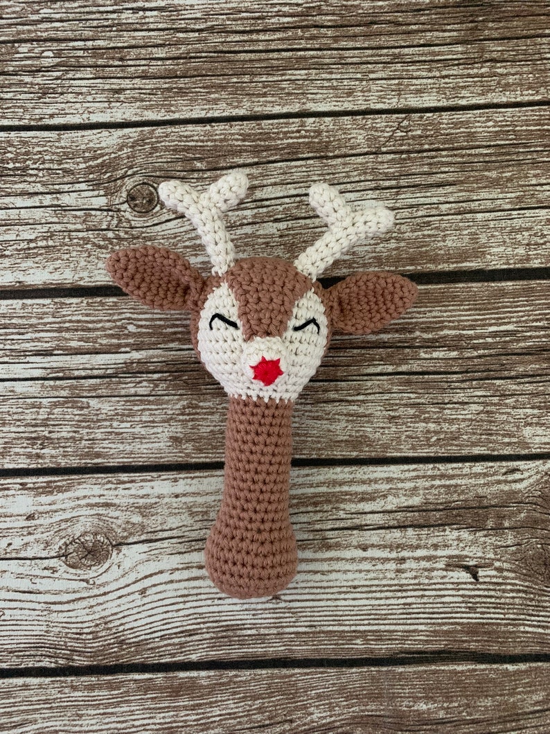Winter Rudolf PDF Pattern Amigurumi Pattern Deer Crochet Reindeer Rattle Christmas