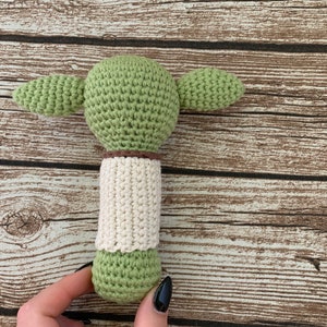 PDF Pattern, Crochet Yoda Inspired, Baby Rattle, Star Wars, Amigurumi Pattern, Baby Rattle image 8